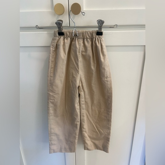 ANAVINI Other - Anavini Hand Smocked Boys 4T khaki elastic waist pants! Excellent condition!